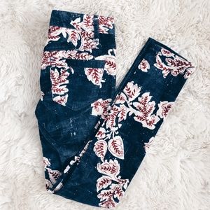 Free People Floral Corduroy Pants
